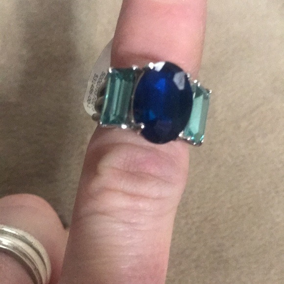 Banana Republic Jewelry - Banana Republic Blue 3 Stone Ring